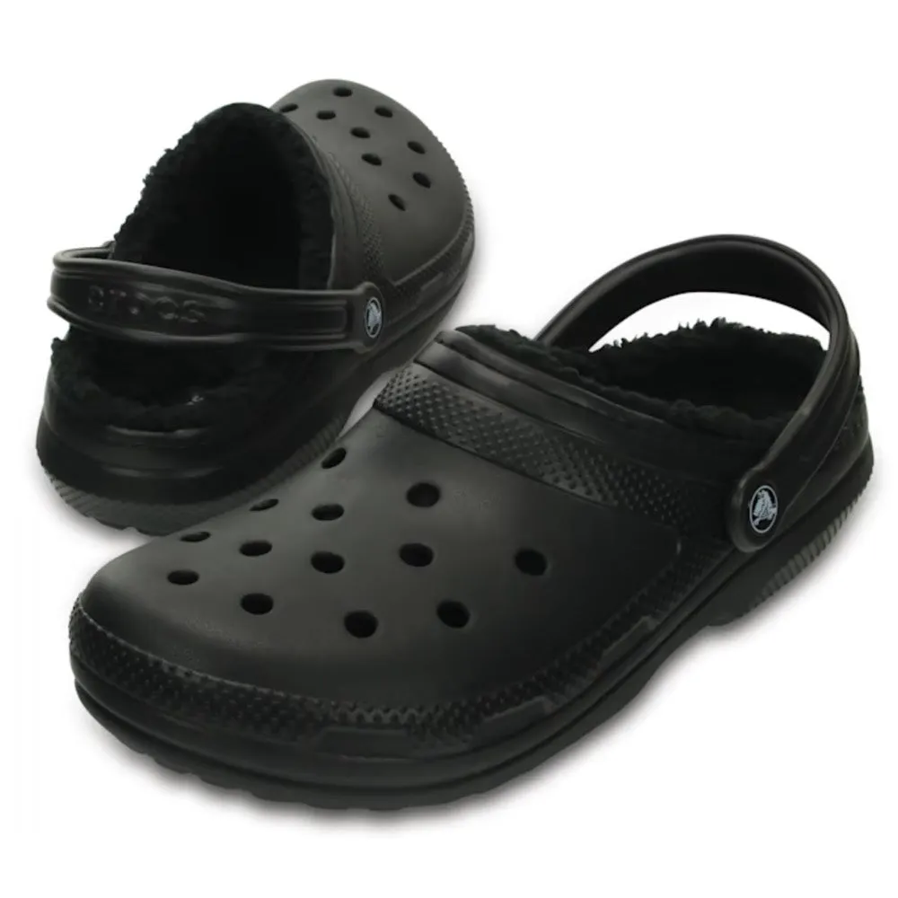 Men's Crocs Classic Lined Clog Shoe Black