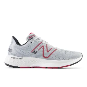 Men's New Balance Fresh Foam X 880v13 Color: Aluminum Grey with Crimson and Black