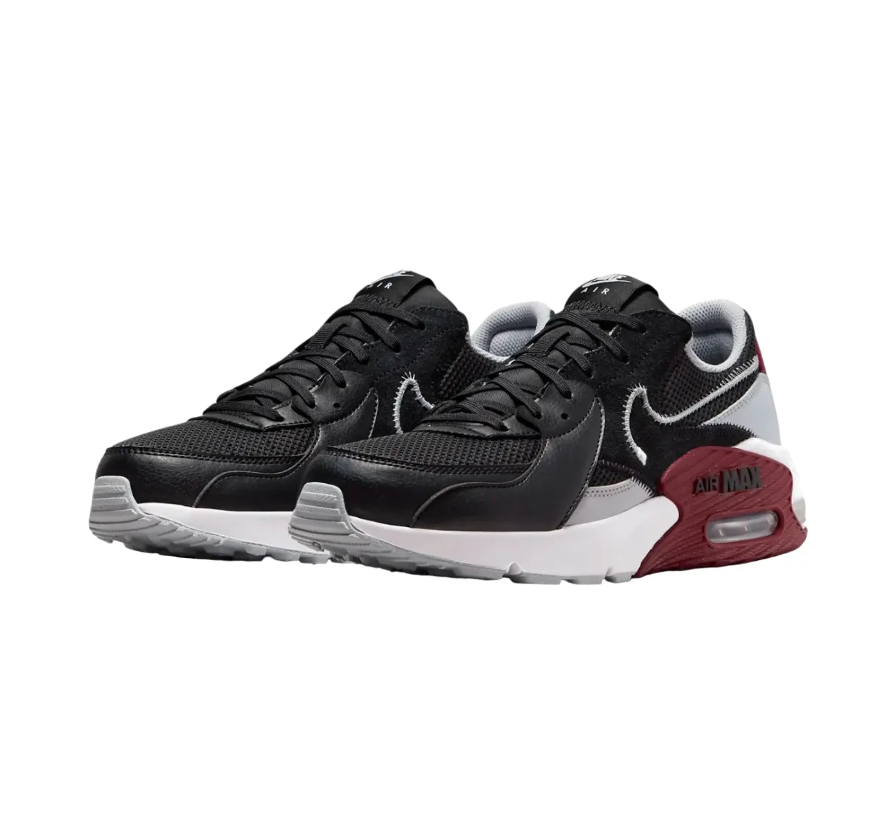 Mens Nike Air Max Excee Black/ Grey/ Red Athletic Shoes