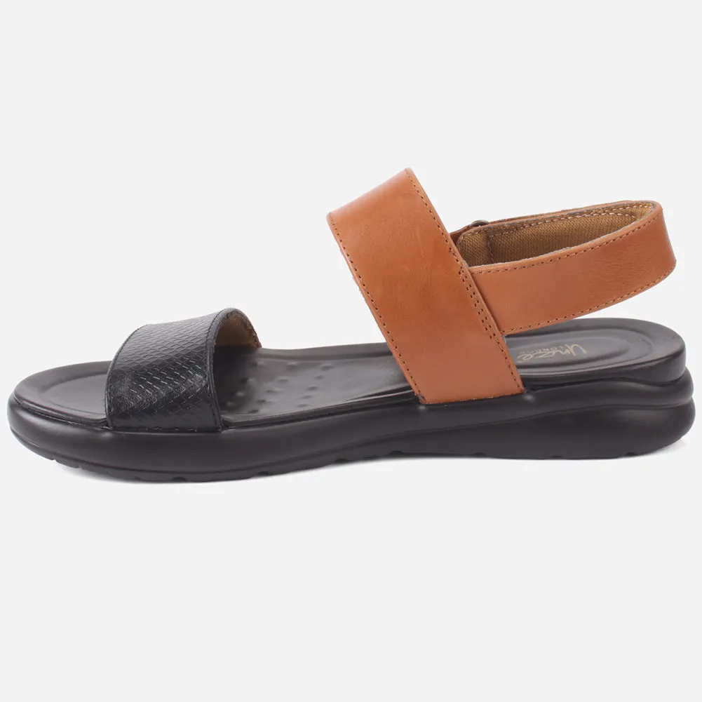 Mens "ALEY" Leather Velcro Everyday Summer Sandals