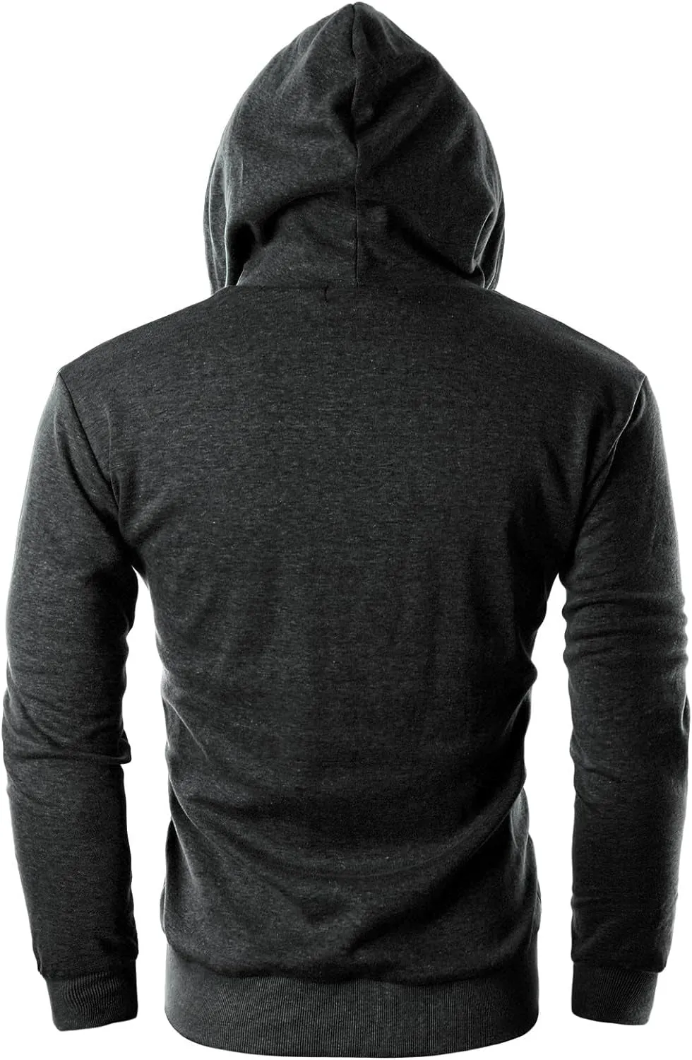 Mens Slim Fit Lightweight Zip up Hoodie with Pockets Long Sleeve Full-Zip Hooded Sweatshirt