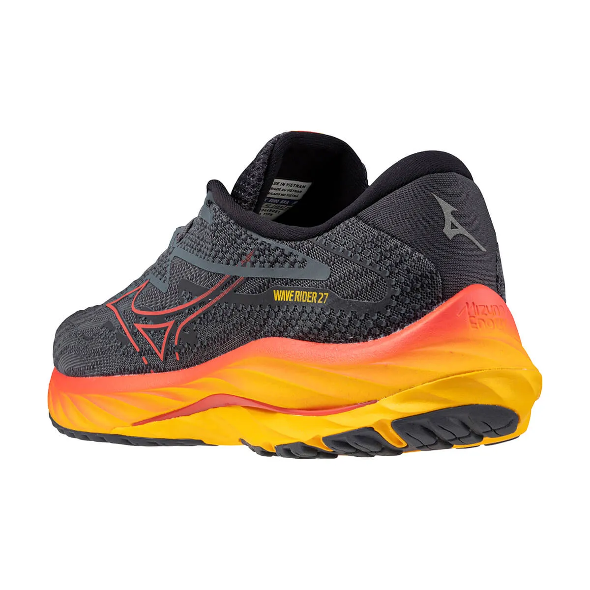 Mizuno Wave Rider 27 Mens | Turbulence/cayenne/citrus