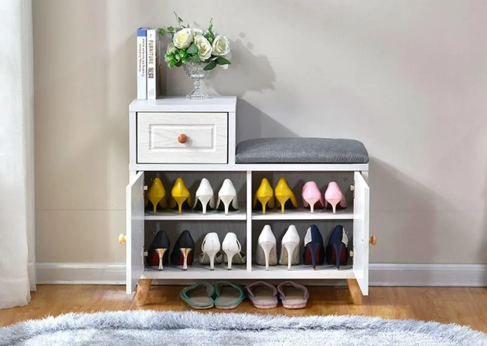 Modern Shoe Cabinet and Bench | CARLA