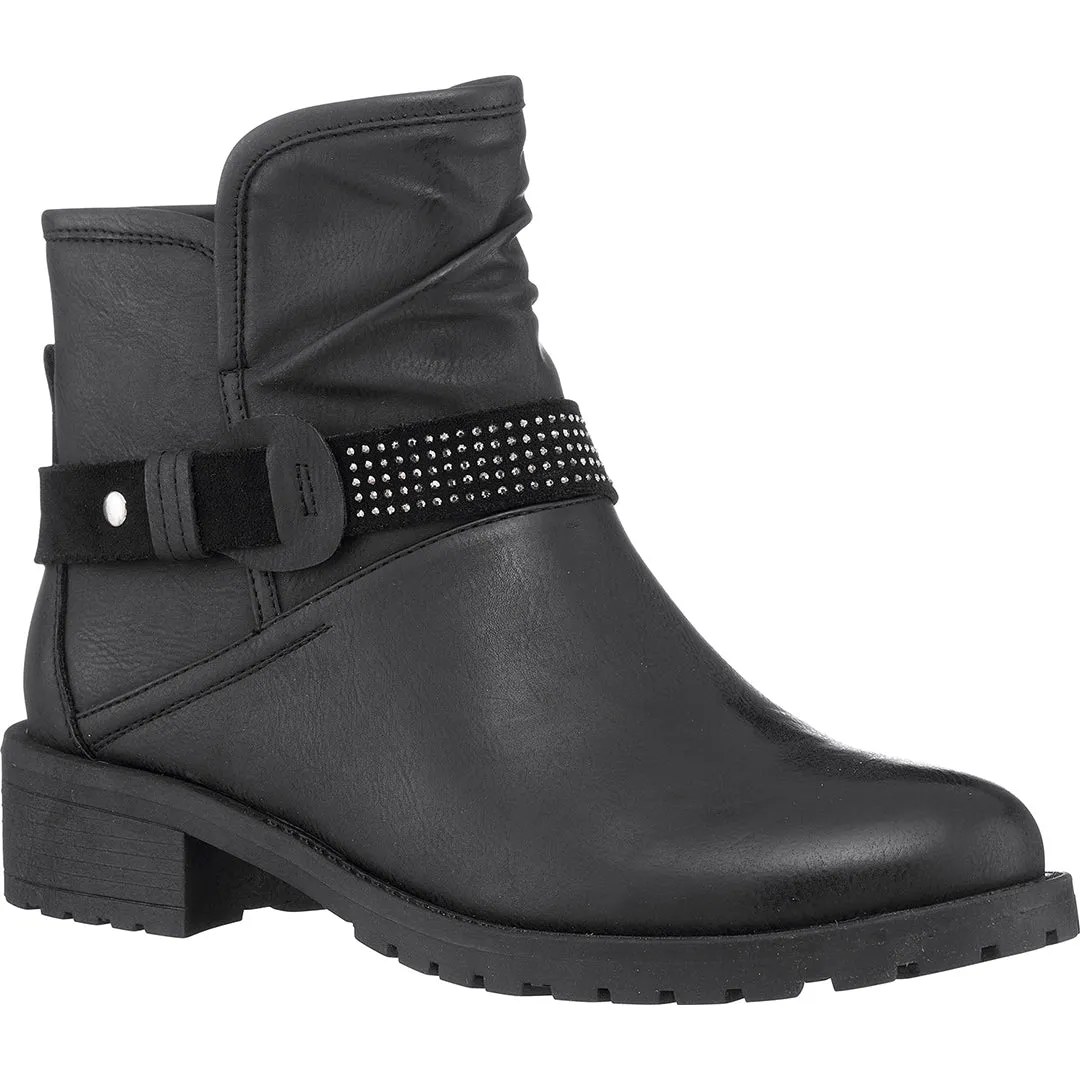 Moto Black Ankle Bootie