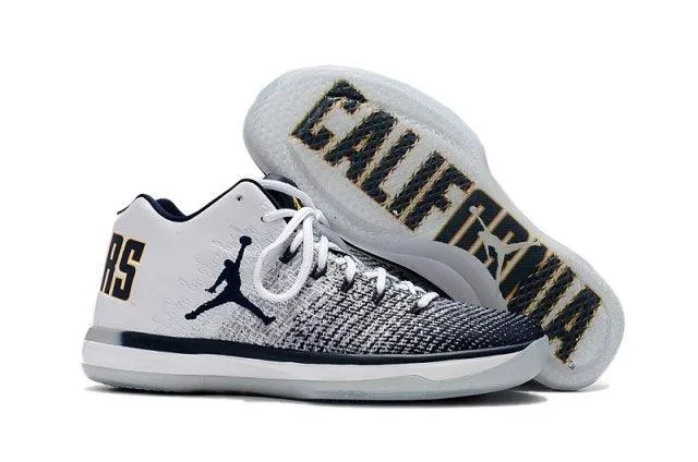 N A J XXXI 31 Low California Golden Bears White Amarillo College Navy Men's Basketball Sneakers