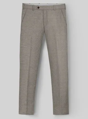 Napolean Sharkskin Light Brown Wool Pants