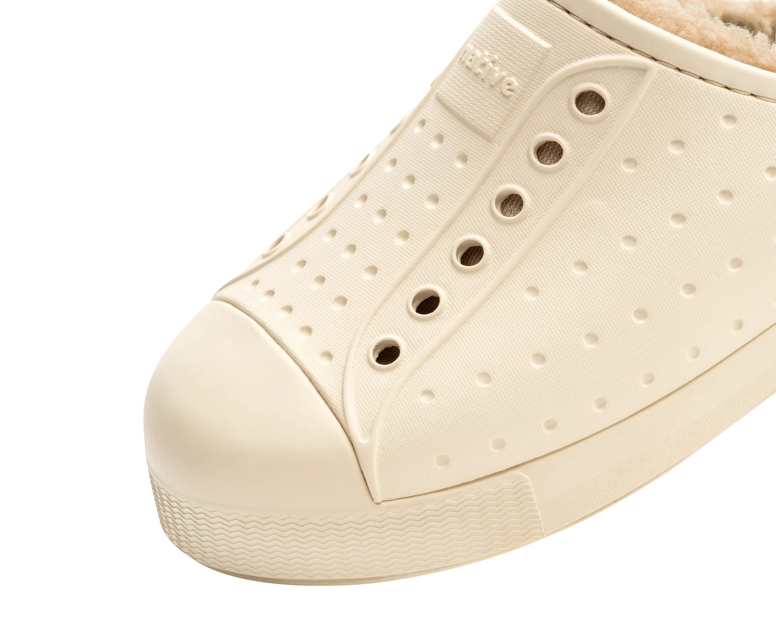 Native Jefferson Cozy Big Kid - Bone White / Bone White / Flax Tan