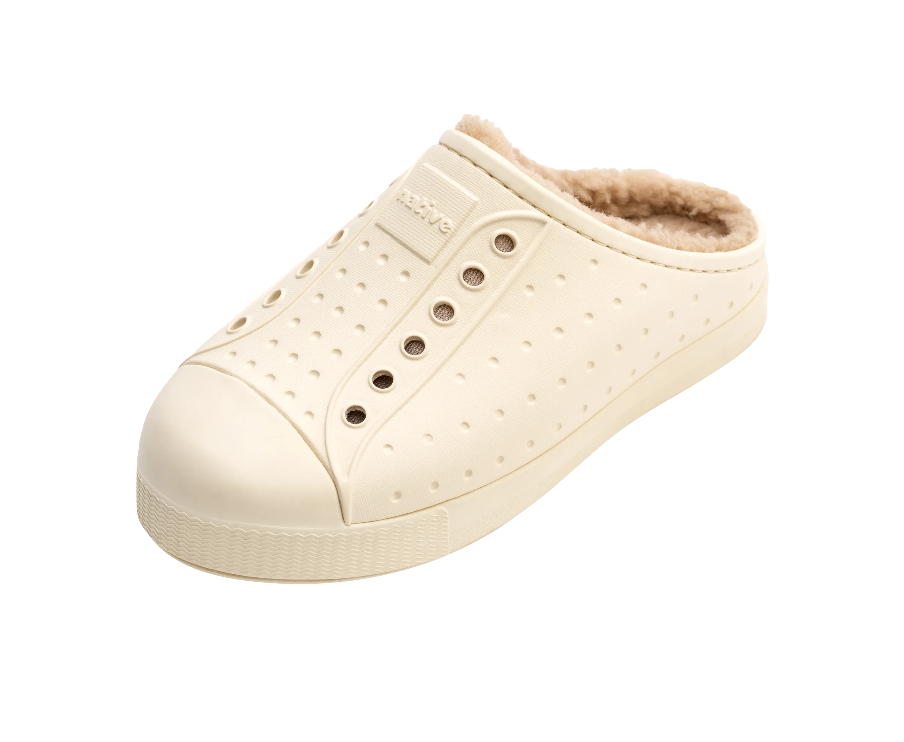 Native Jefferson Cozy Big Kid - Bone White / Bone White / Flax Tan