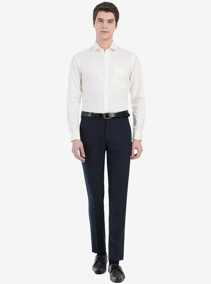 Navy Solid Super Slim Fit Formal Trouser | JadeBlue