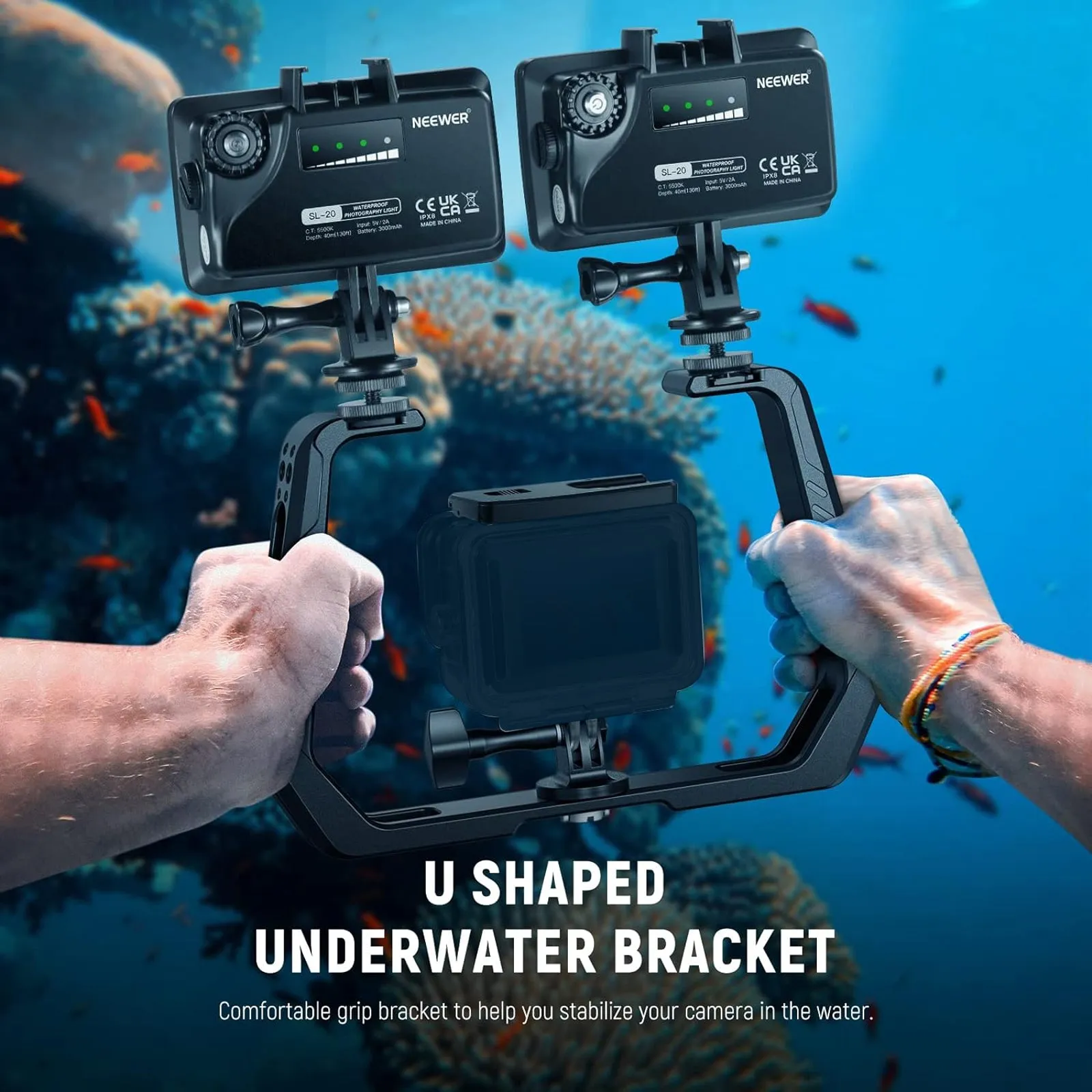 NEEWER AC001 Underwater Diving Rig Compatible with Action Camera