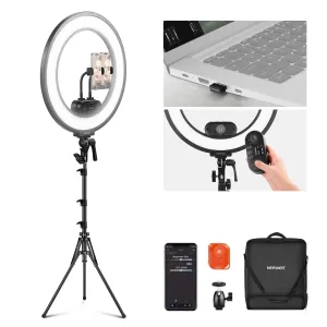 NEEWER RL45B 18" 2900K-7000K Bi-Color Slim Edge Lit Ring Light Kit