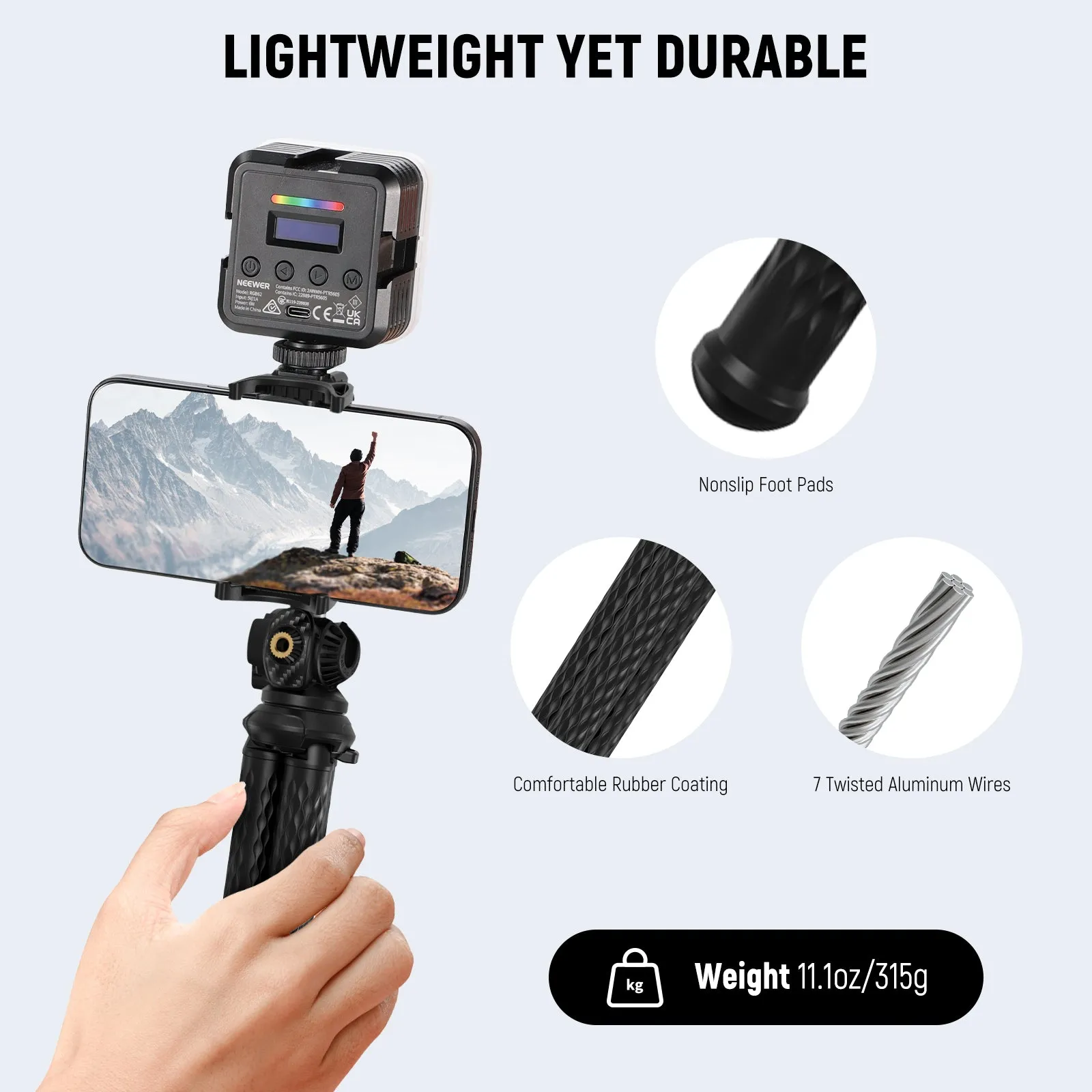 NEEWER TP34 Flexible Tripod with Remote