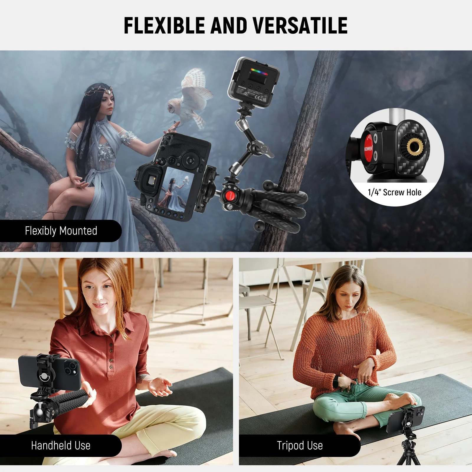 NEEWER TP34 Flexible Tripod with Remote