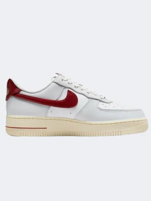 Nike Air Force 1 07 Women Lifestyle Shoes Dust/White/Red