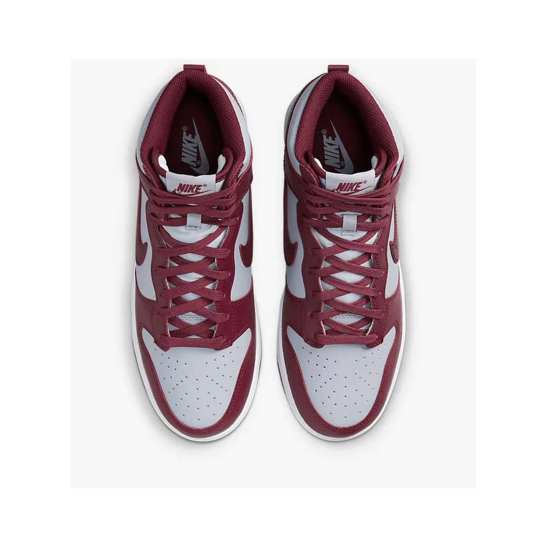 Nike Men's Dunk High Retro Shoes - Dark Beetroot / Wolf Grey / White / Dark Beetroot