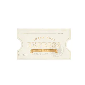 North Pole Express Ticket Shaped Christmas Napkins x 18