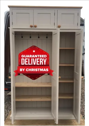 **NOW SOLD OUT** DELIVERED BEFORE CHRISTMAS - IN STOCK **3 Door Hall, Utility, Coat & Shoe with TOP BOX Storage Cupboard (35 cm deep) CHOOSE YOUR COLOUR