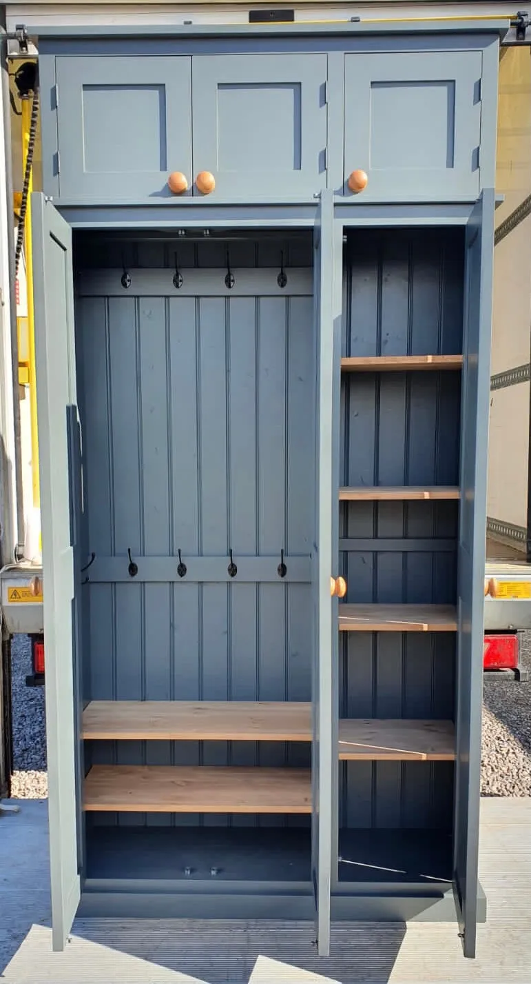 **NOW SOLD OUT** DELIVERED BEFORE CHRISTMAS - IN STOCK **3 Door Hall, Utility, Coat & Shoe with TOP BOX Storage Cupboard (35 cm deep) CHOOSE YOUR COLOUR