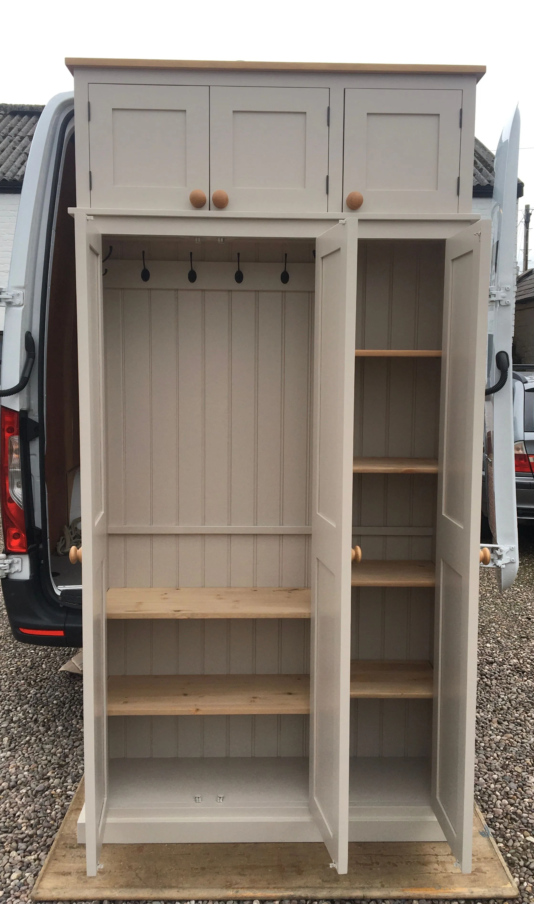 **NOW SOLD OUT** DELIVERED BEFORE CHRISTMAS - IN STOCK **3 Door Hall, Utility, Coat & Shoe with TOP BOX Storage Cupboard (35 cm deep) CHOOSE YOUR COLOUR