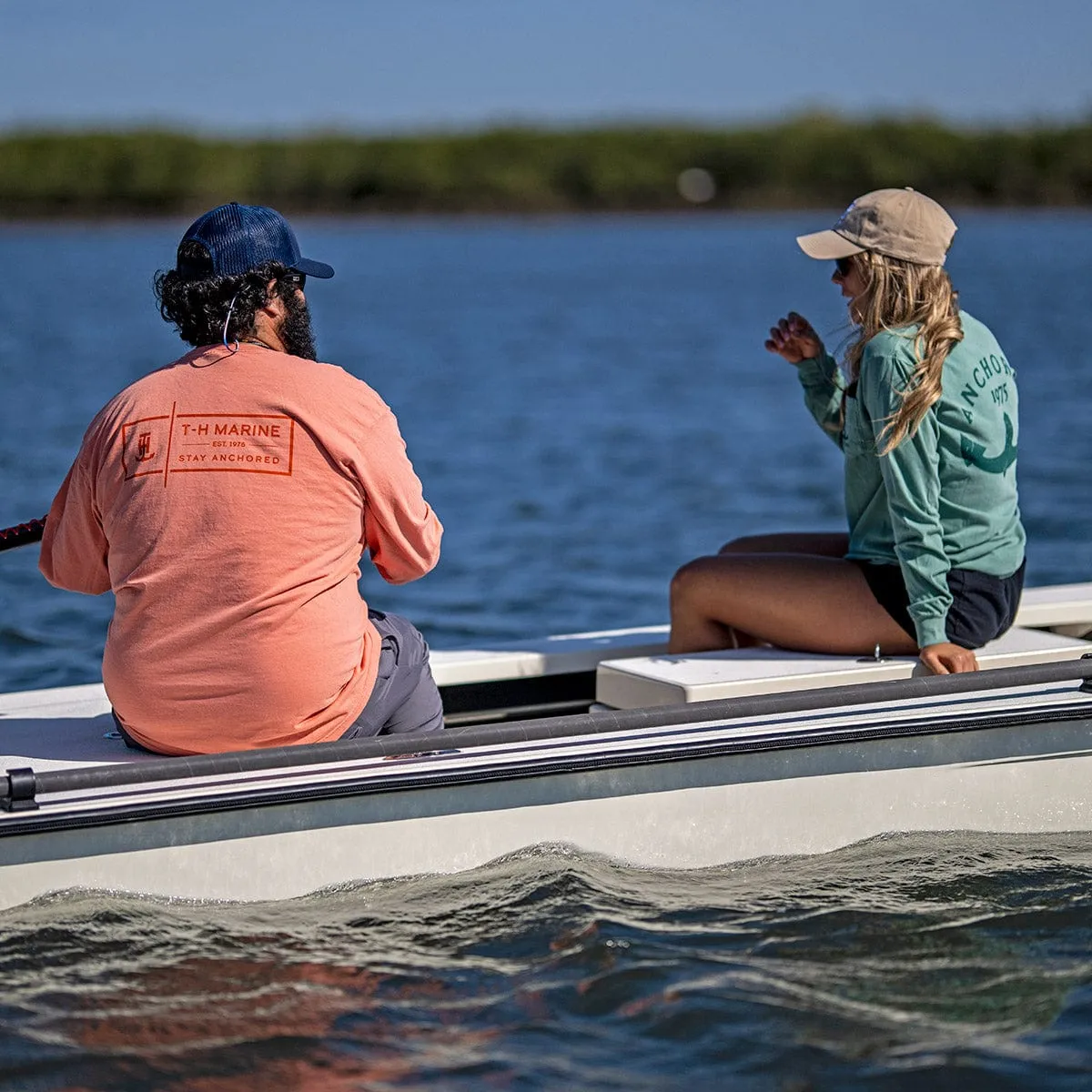 Orange Stay Anchored Long Sleeve Shirt