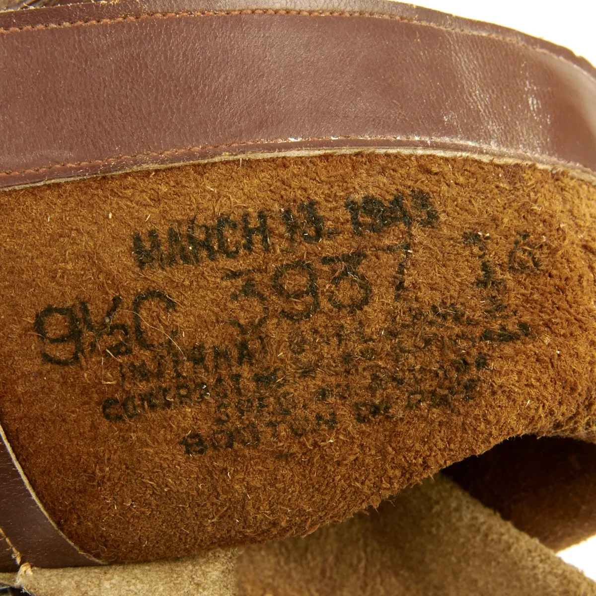 Original U.S. WWII 1943 Dated Paratrooper Jump Boots by International Shoe Co. - Mint Condition Size 9 1/2