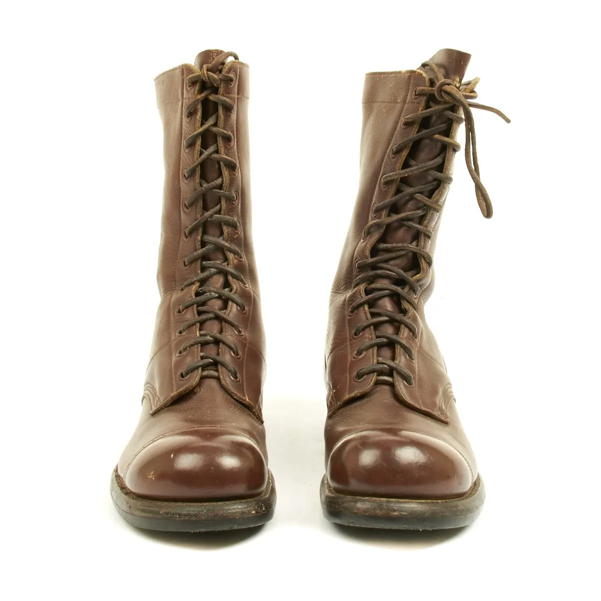 Original U.S. WWII 1943 Dated Paratrooper Jump Boots by International Shoe Co. - Mint Condition Size 9 1/2