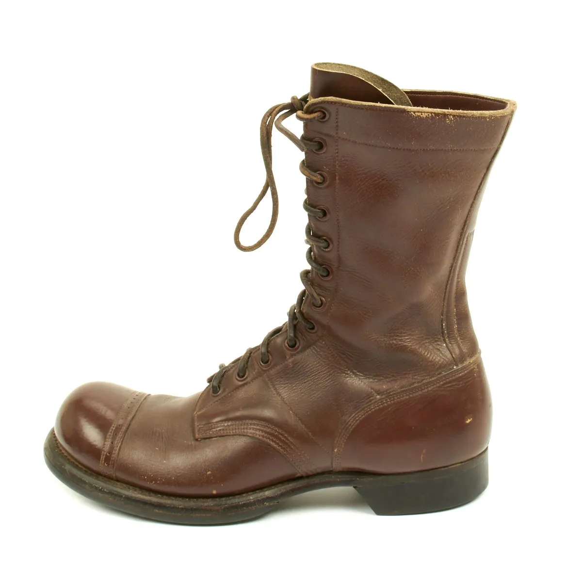 Original U.S. WWII 1943 Dated Paratrooper Jump Boots by International Shoe Co. - Mint Condition Size 9 1/2