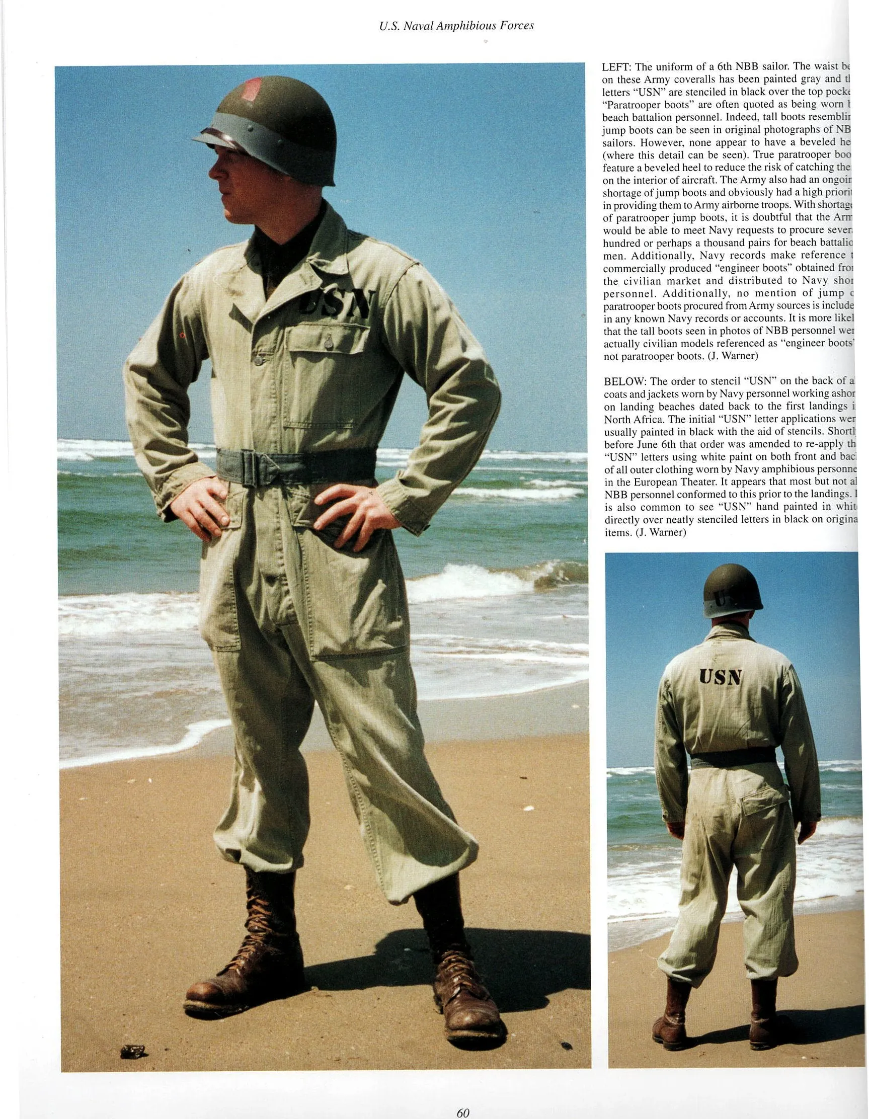 Original U.S. WWII Navy USN 6th Naval Beach Battalion Painted Coveralls - As Seen in Book