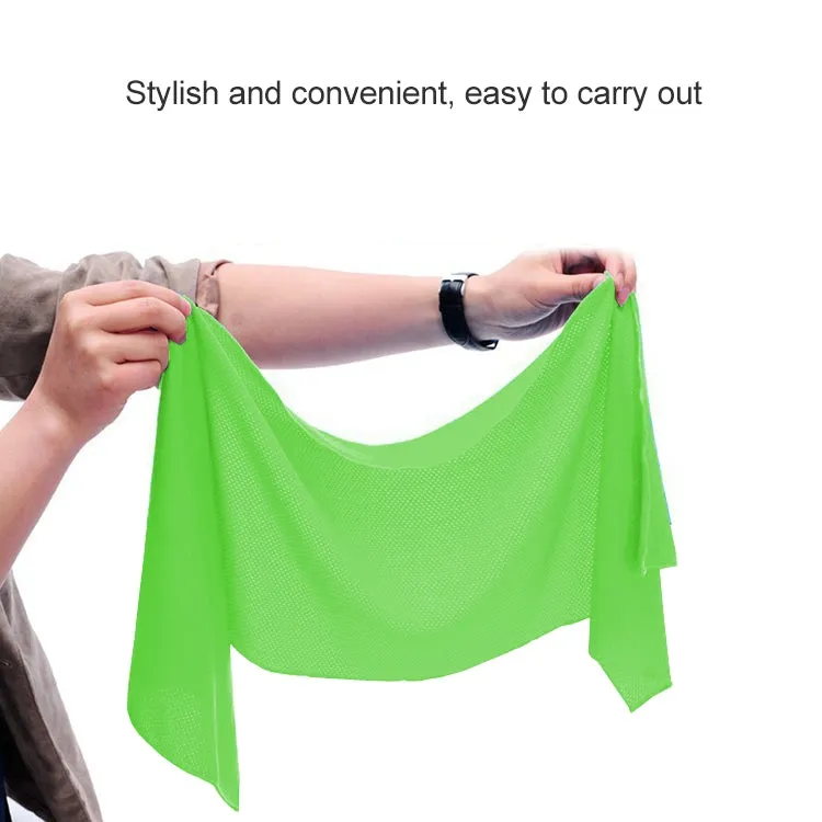 Outdoor Sports Portable Cold Feeling Prevent Heatstroke Ice Towel, Size: 30*80cm(Green)