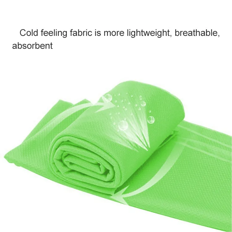 Outdoor Sports Portable Cold Feeling Prevent Heatstroke Ice Towel, Size: 30*80cm(Green)