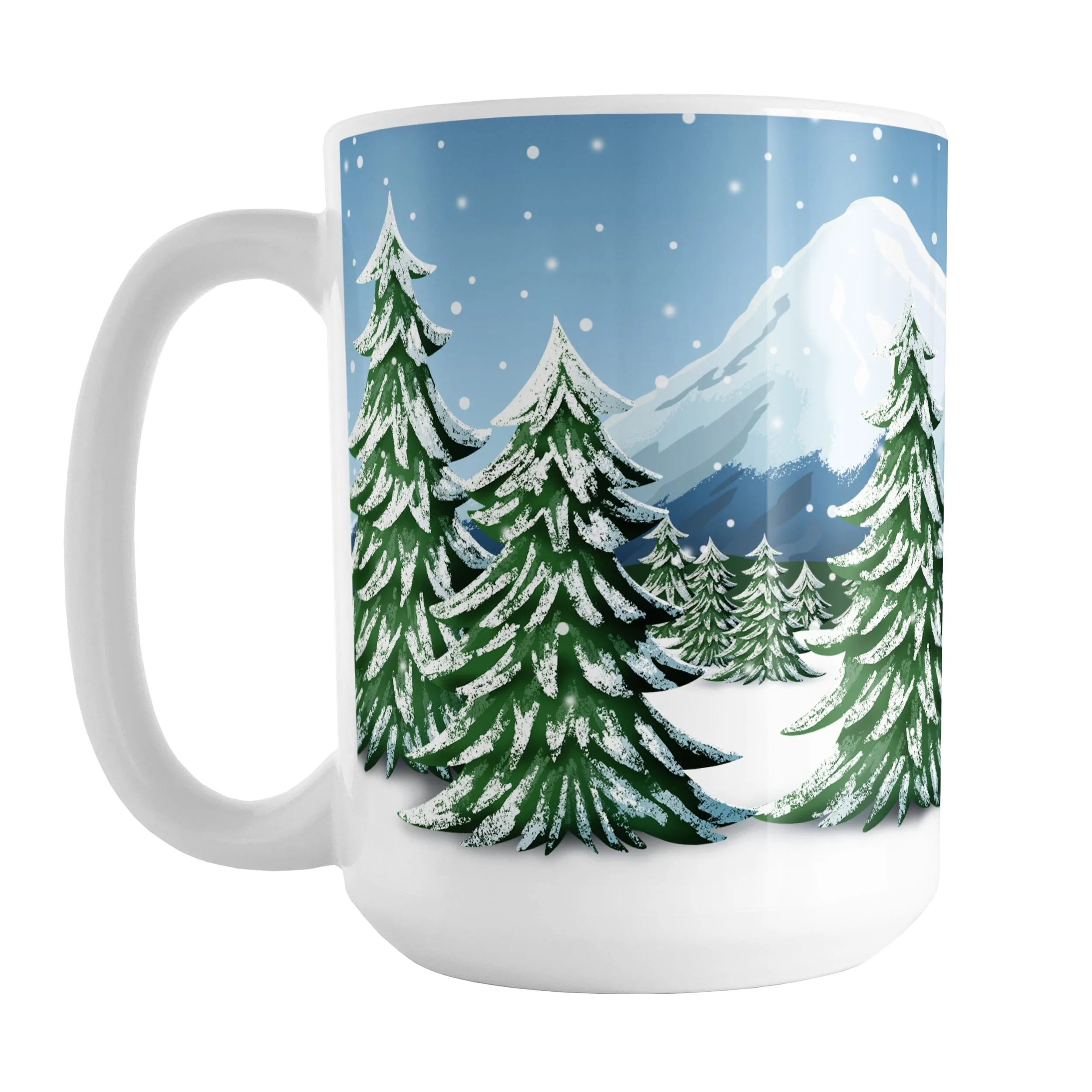 Outdoors Winter Trees Scene Mug