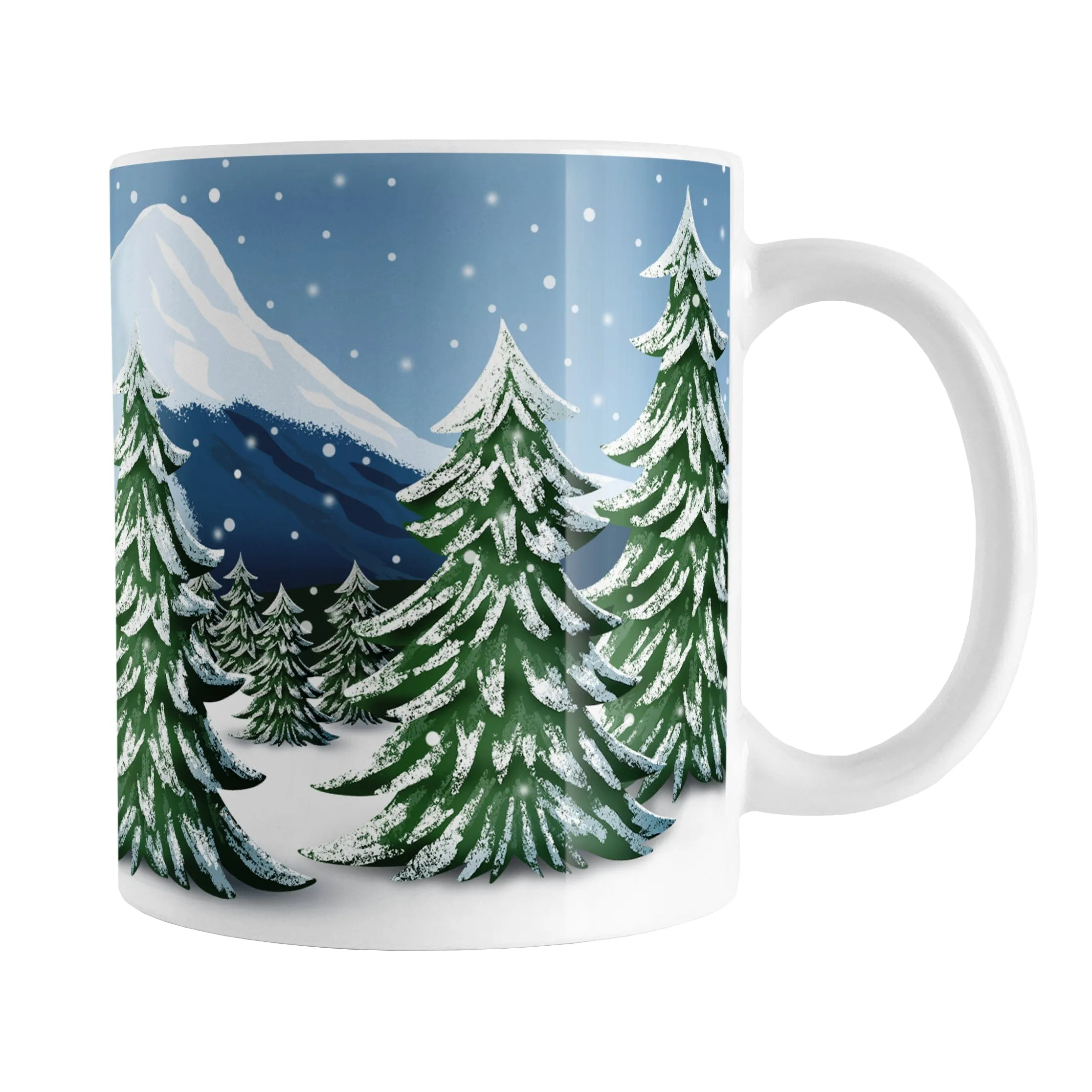 Outdoors Winter Trees Scene Mug