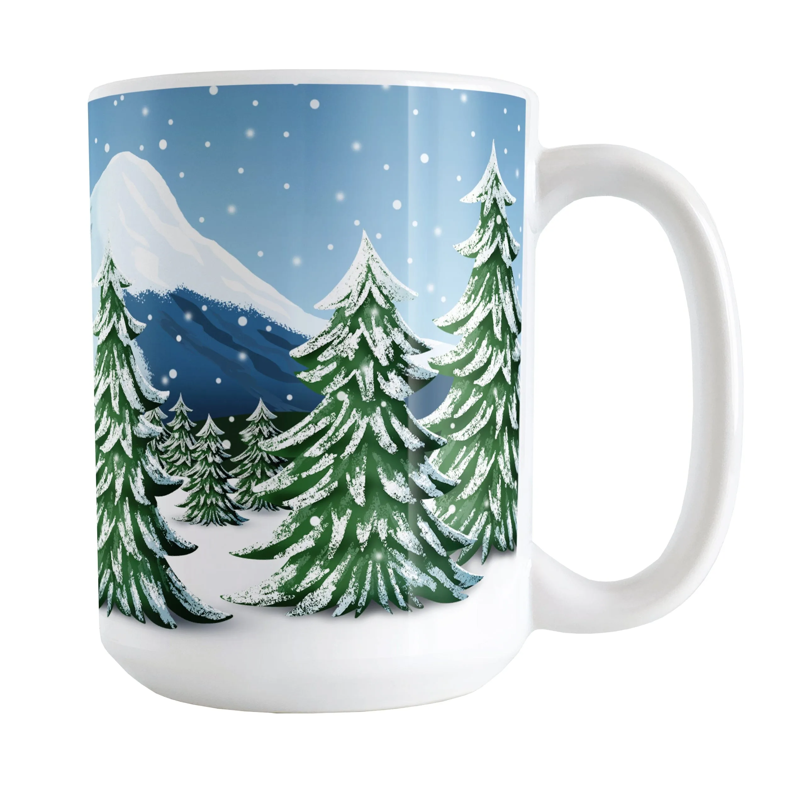 Outdoors Winter Trees Scene Mug