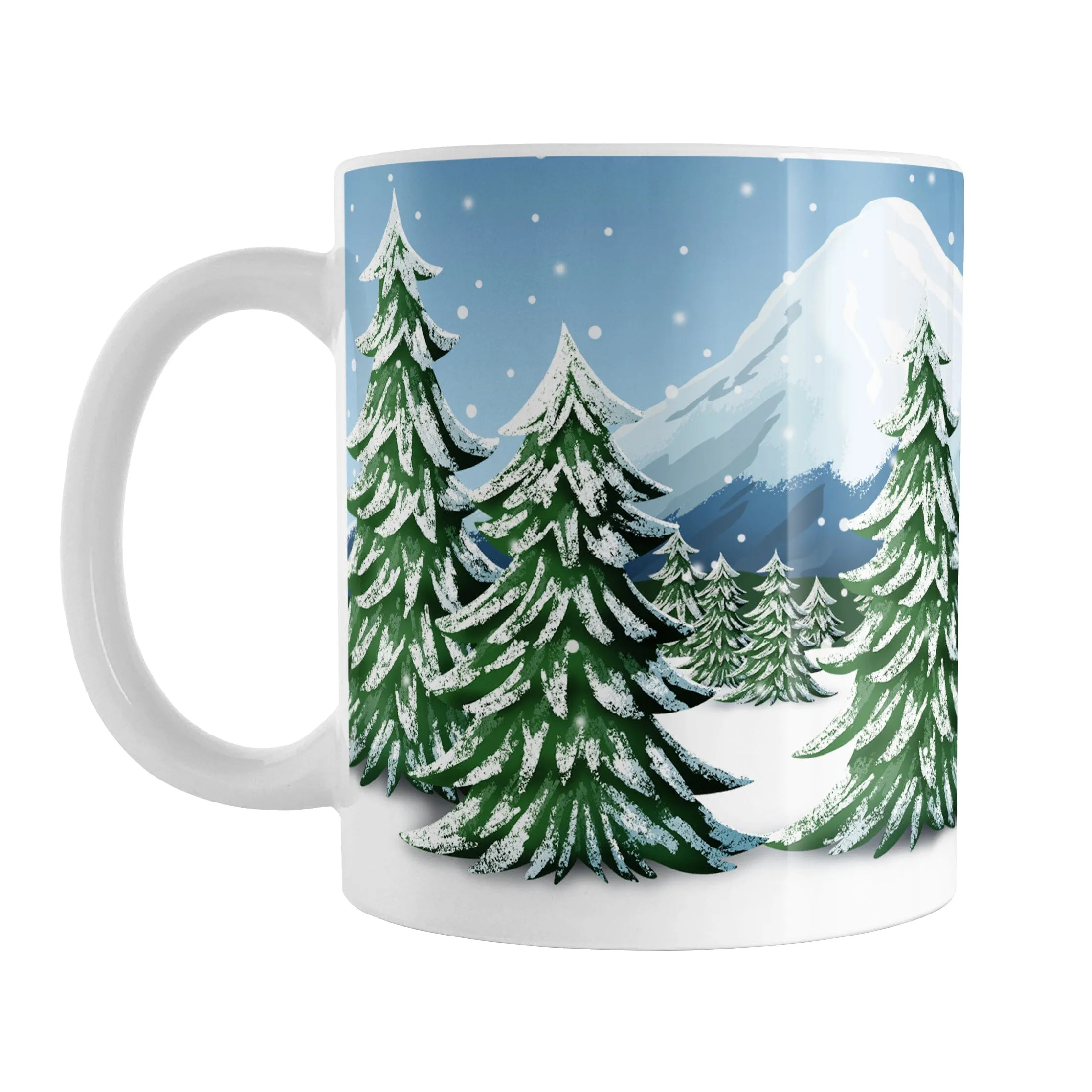 Outdoors Winter Trees Scene Mug