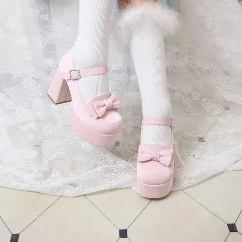 Pastel High Heel Platform Shoes