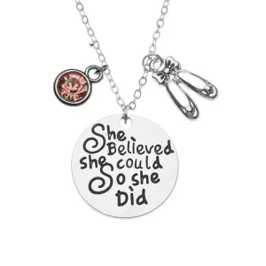 Personalized Dance Necklace with Inspirational Charms