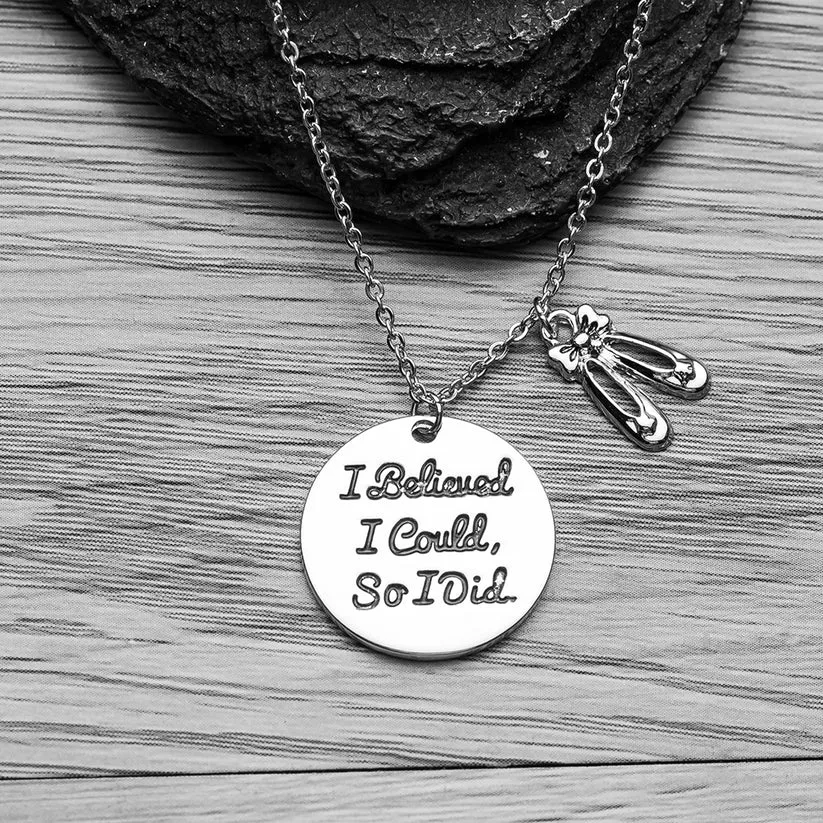 Personalized Dance Necklace with Inspirational Charms