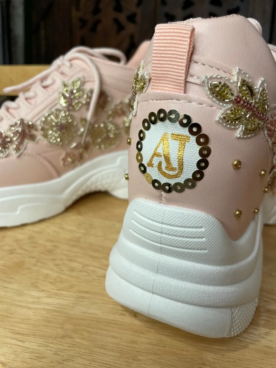 Pink Designer Festive Sneakers