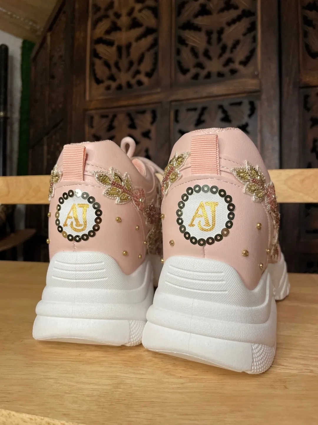 Pink Designer Festive Sneakers