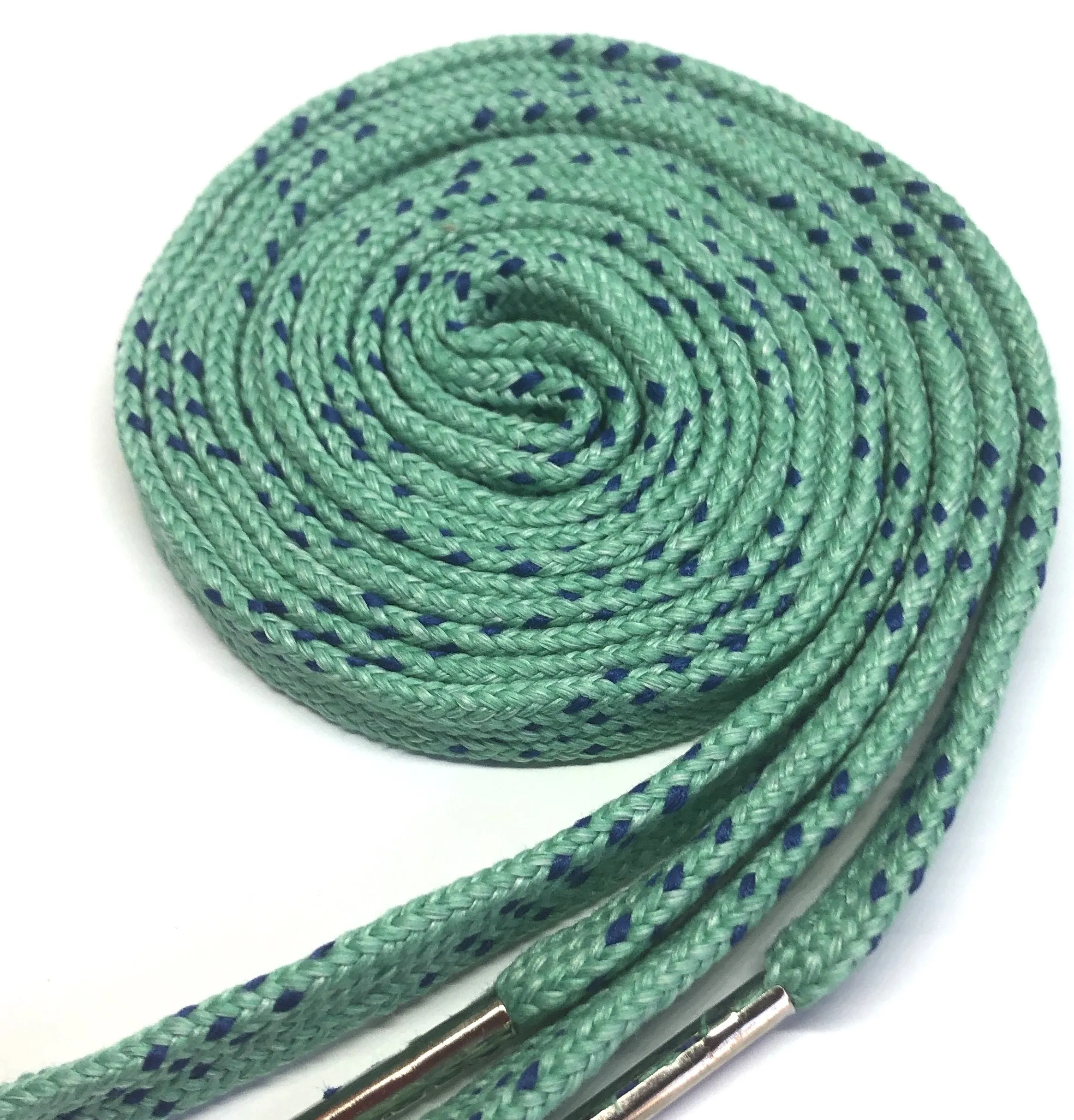 Premium Sport Laces - Frost Green with Royal Blue Accents