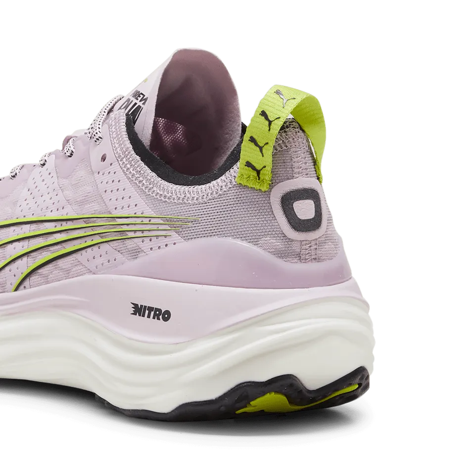 Puma ForeverRun Nitro Women's  Running Shoes in Grape Mist-Puma Black-Lime Pow SS24