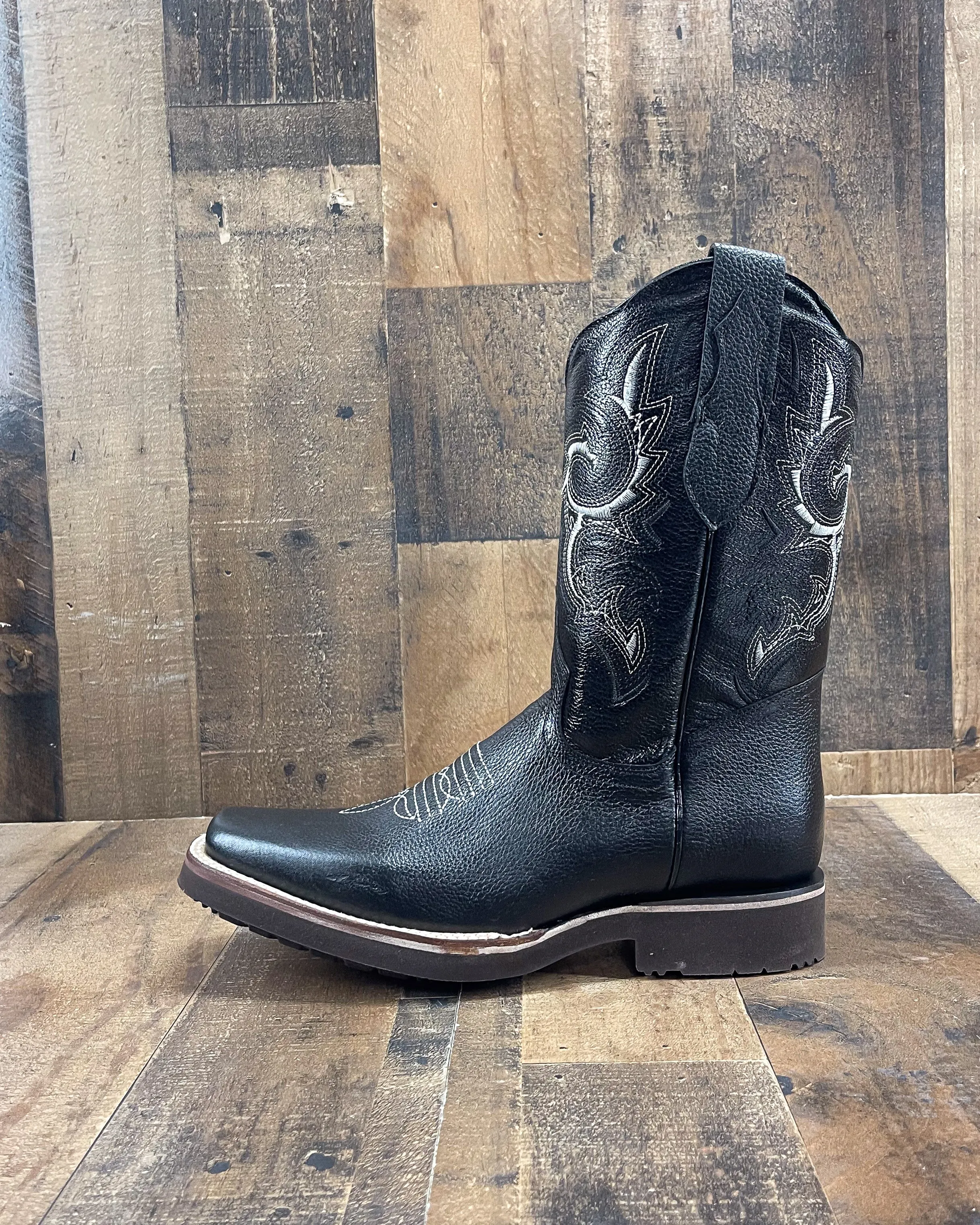 "DARTANIAN" BLACK| MEN SQUARE TOE COWBOY BOOTS