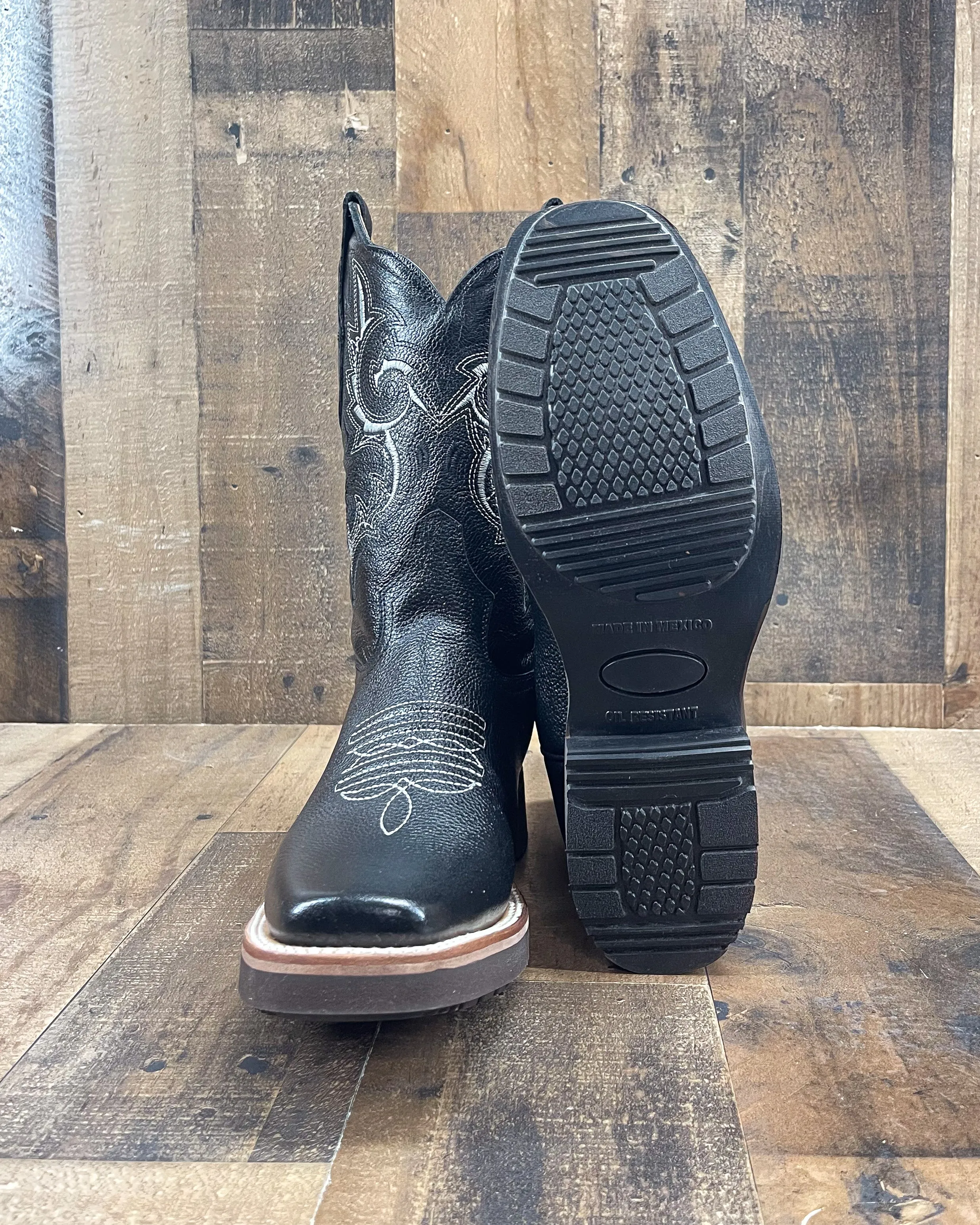 "DARTANIAN" BLACK| MEN SQUARE TOE COWBOY BOOTS