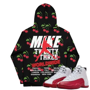 Retro 12 Cherry Hoodie