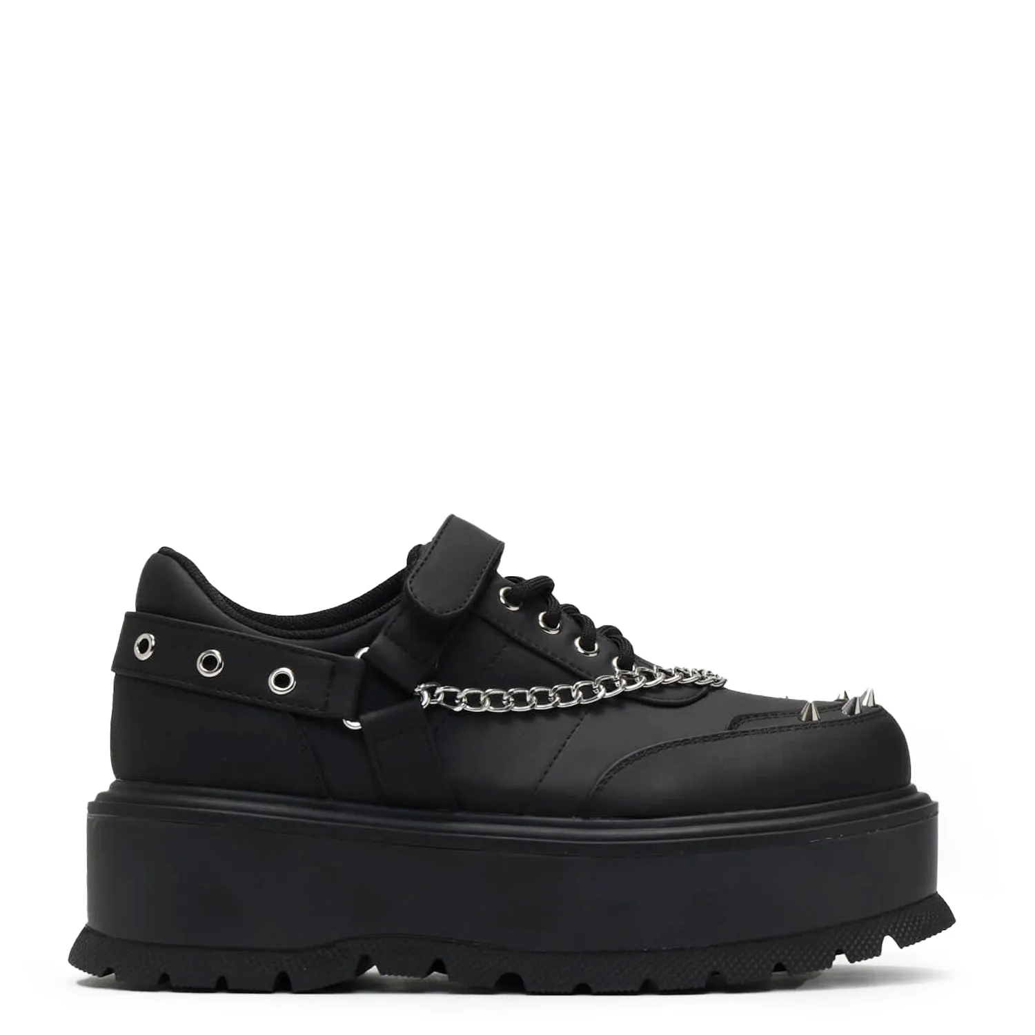 Retrograde Rebel Men's Black Platform Shoes