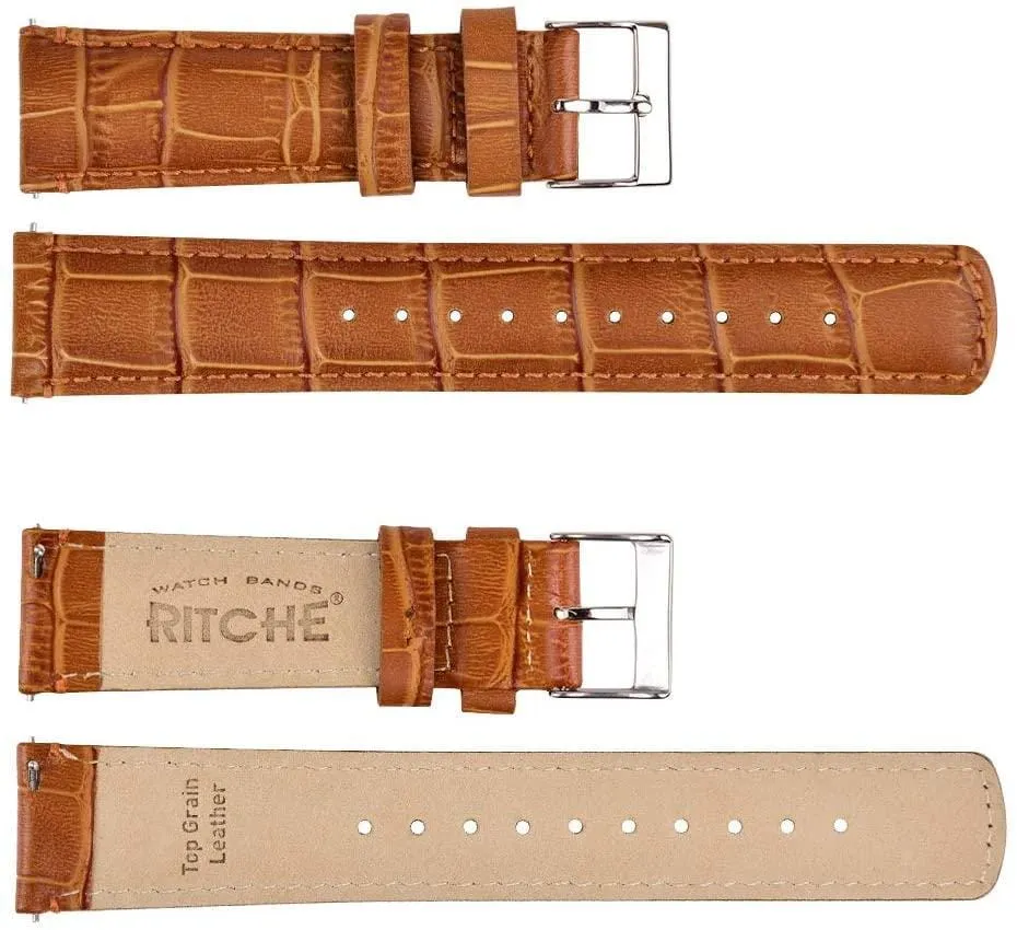 Ritche  Brown Alligator Leather Watch Band