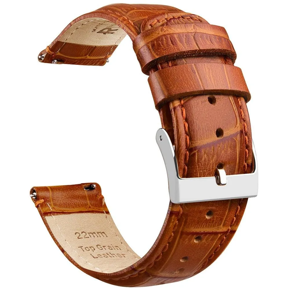 Ritche  Brown Alligator Leather Watch Band