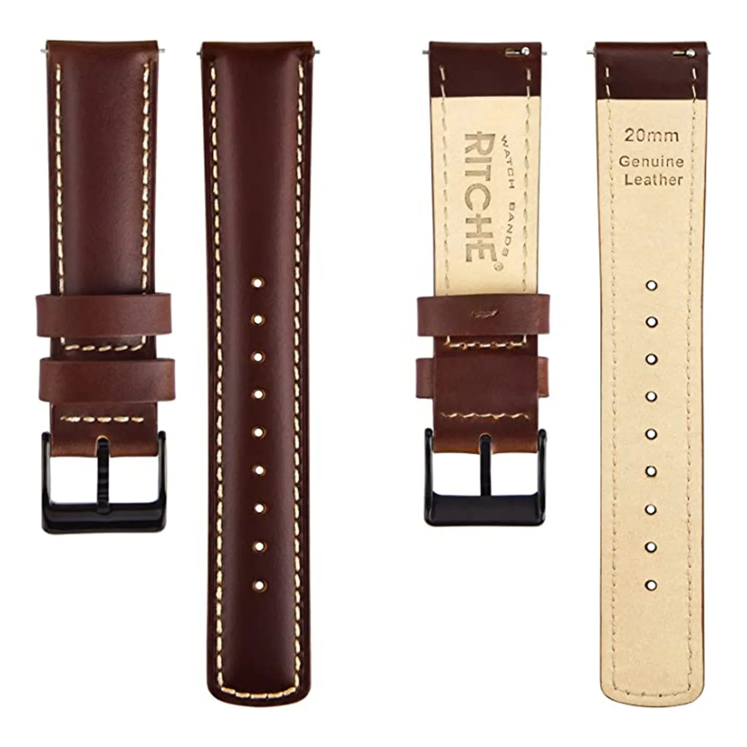 Ritche Classic Coffee Leather Watch Bands