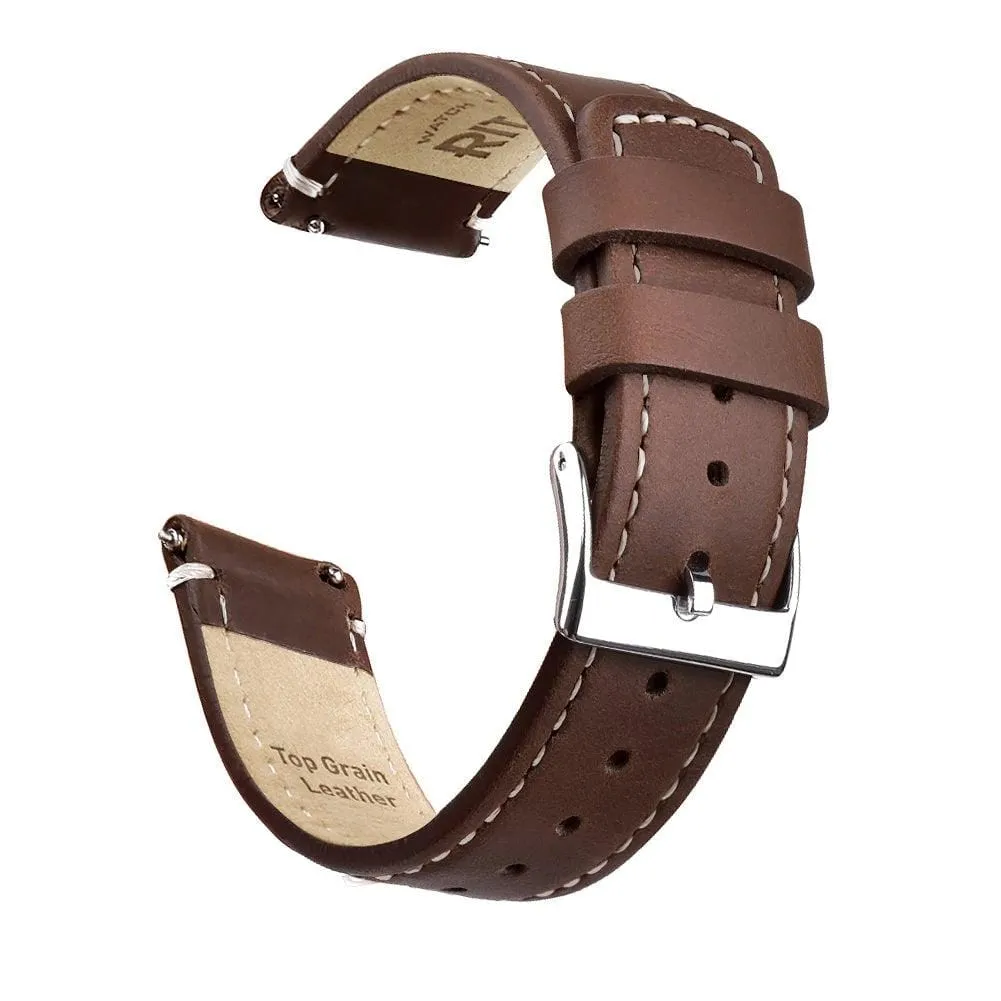 Ritche Top Grain Dark Brown Leather Watch Band