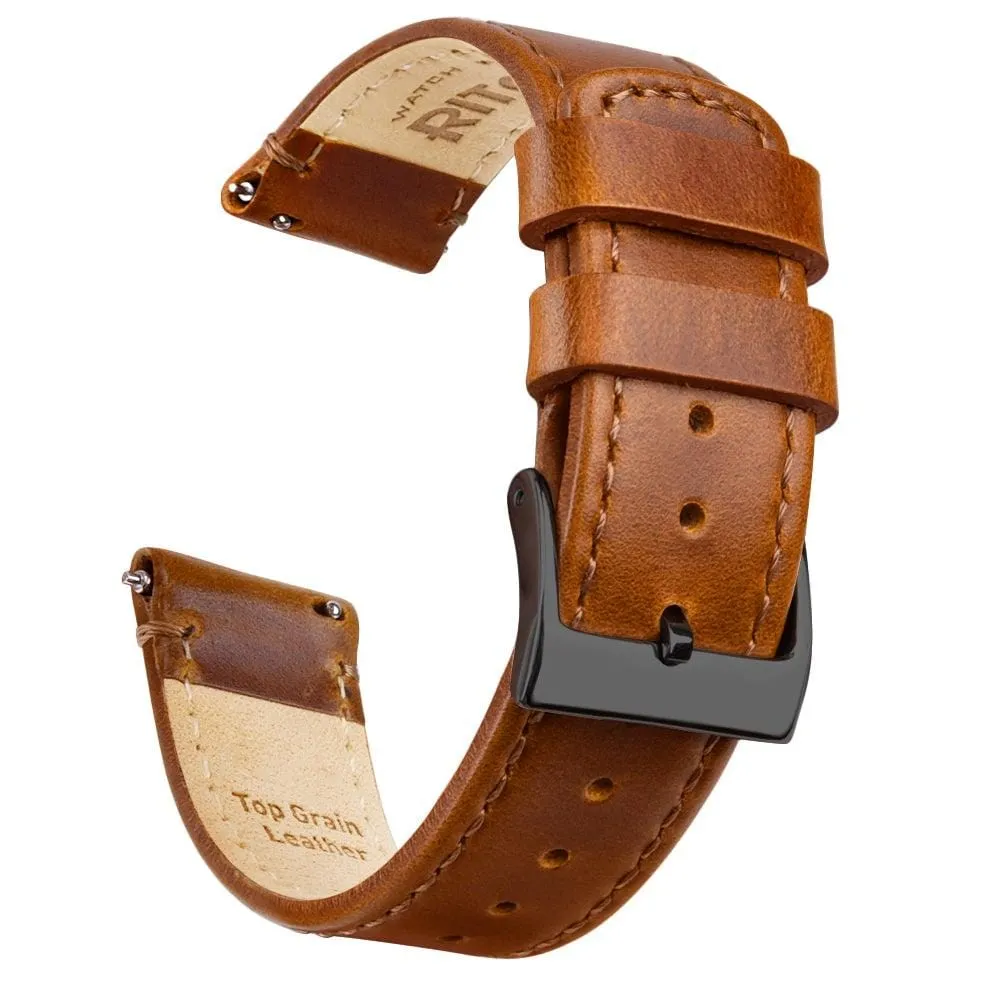 Ritche Top Grain Toffee brown Leather Watch Bands